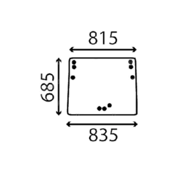  =szyba Case - przednia otwierana 450235A1 (3133)