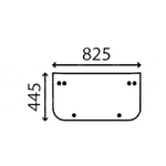 szyba Liebherr - przednia dolna 5008447, 5008449 (3278)
