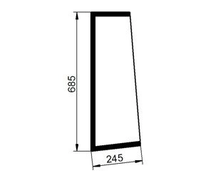 szyba do ładowarki teleskopowej Claas - boczna lewa tylna 03241120 (2398)