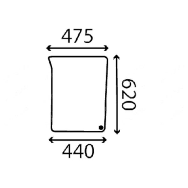 szyba do ciągnika John Deere - przednia dolna prawa L171332 (4601)