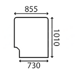 szyba JCB - tylna 827/30414, 827/20337 (3992)