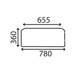 szyba Fiat F100 F110 F115 F120 F130 F140 - tylna dolna 5153550 (1412)