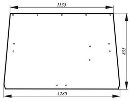 szyba do ciągnika John Deere kabina SG2 - tylna zielona L36606 (0001)