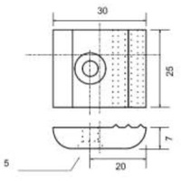 plastikowy przykręcany element do mocowania szyb 5905616709703