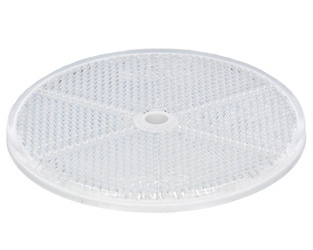 odblask biały okrągły przykręcany 84mm