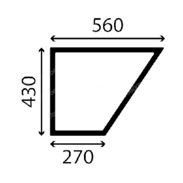 szyba JCB - drzwi dolna prawa 827/30547