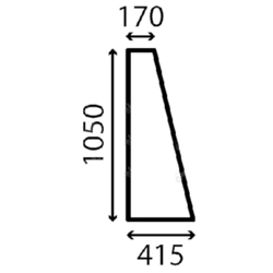 szyba JCB - boczna przednia prawa 827/30550