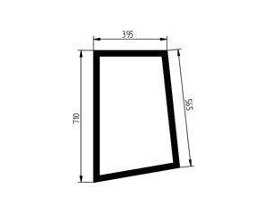 szyba ładowarka John Deere 4400, 4500 - boczna lewa EQ37746