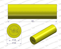 Amortyzator poliuretanowy walec 40x135 WARYŃSKI