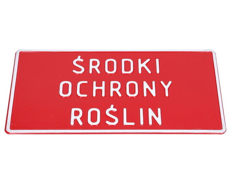 ŚRODKI OCHRONY ROŚLIN - tabliczka - aluminium - 4 kolory
