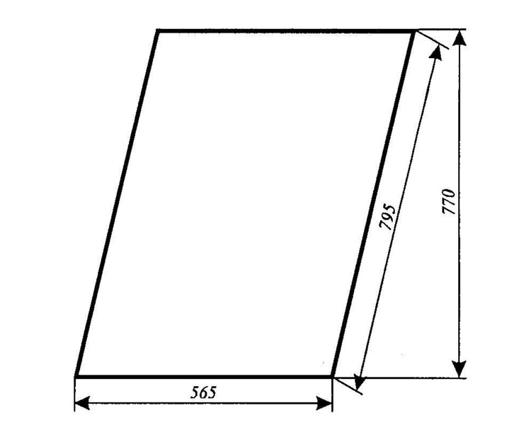 szyba do ciągnika C-360 kabina Sokółka KCR (stary typ) - drzwi prawe stałe (32A)
