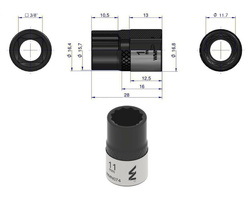 Nasadka dwunastokątna 3/8" 11 mm Waryński