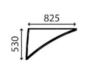 szyba koparko-ładowarka CAT - boczna dolna prawa 205-9631 (1752)