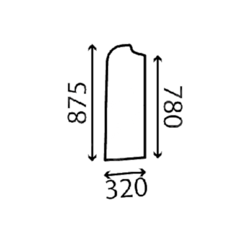 szyba Yanmar - drzwi przednia górna lewa 121826 (3182)