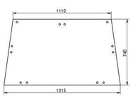 szyba do ciągnika Deutz-Fahr - przednia 520806 (2360)