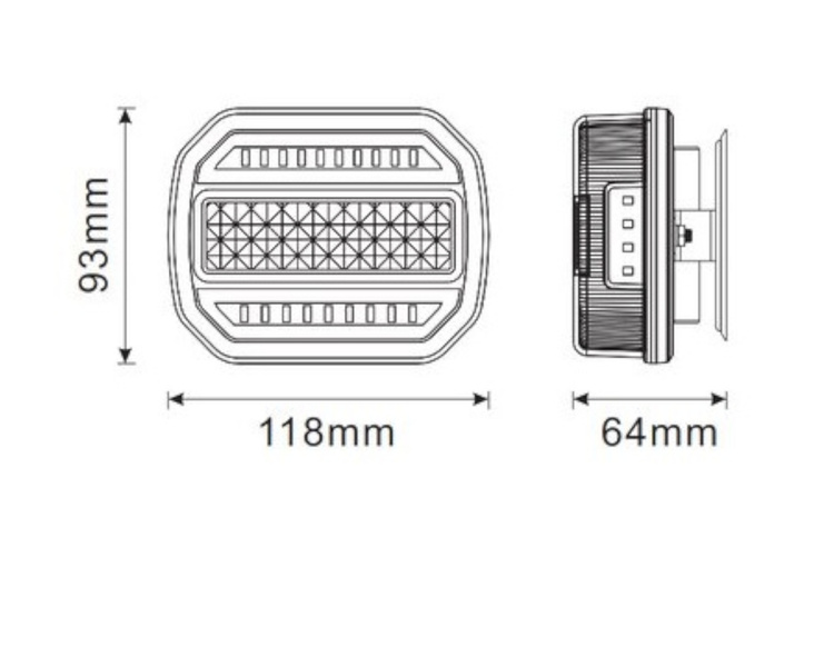 Lampy tylne bezprzewodowe 4 funkcje z dynamicznym kierunkiem