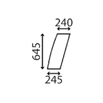 szyba Hitachi - drzwi przednia górna lewa 4664388