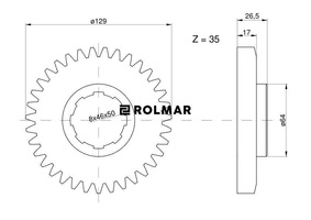Koło zębate II i V biegu napędzające C-330 Skropol