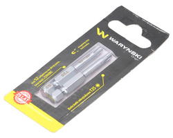 Końcówki wkrętakowe bity T25 50mm Waryński komplet w blistrze dwusztukowym