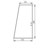 szyba koparka CAT - drzwi górna tylna 334-6524 (2936)