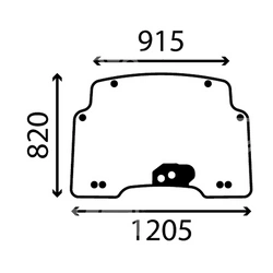 szyba New Holland T5.95 T5.105 T5.115 - przednia otwierana 47358037 (1598)