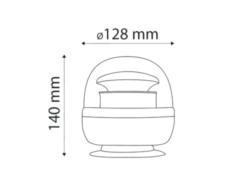 Lampa ostrzegawcza kogut na magnes akumulatorowa bezprzewodowa TT Technology