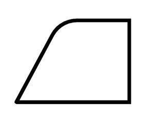 szyba wózek widłowy Manitou MC - drzwi górna lewa 561089 (4692)