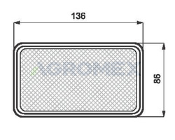 Lampa cofania biała 58u W-11 12V-24V