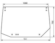 szyba Landini Globus, Massey Ferguson 2200 - tylna 3647860M1 (2025)