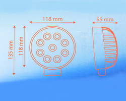 Lampa robocza LED skupiona 3600Lm IP67 mocna