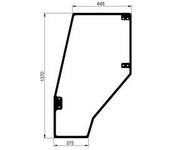 szyba do ciągnika Deutz-Fahr - drzwi lewe zielone 04402778 (1570)
