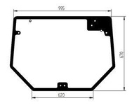 szyba Ursus C-360, C-380, C-382, C-392, C-3102, C-3110 - tylna NISKI DACH (2820)