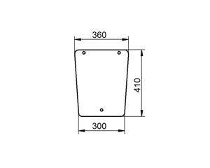 szyba do ciągnika Deutz-Fahr - tylna dolna 616758 (2359)