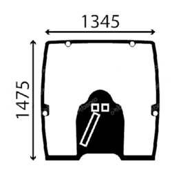 szyba do ciągnika John Deere - przednia AL212716 (3319)