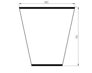 szyba ładowarka CAT - przednia 107-6145, 373-3159 (2661)