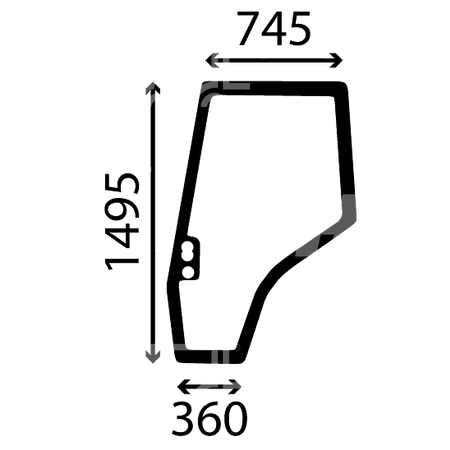 szyba MF serie 4200 4300 - drzwi lewa bezbarwna 3804659M1 (1506)