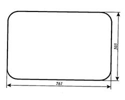 szyba do ciągnika C-360 kabina Kunów (blaszanka, czterdziestka) - tylna (4)