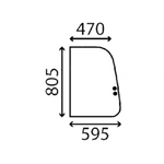 szyba Takeuchi - boczna tylna prawa przesuwana 05686-39512 (5184)