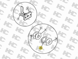 podkładka zamka szyby koparko-ładowarka JCB 2CX, 3CX, 4CX 123/09052