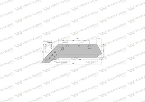 Lemiesz z dłutem lewy zastosowanie VIS/016 35-50cm XXL Unia Pług stal borowa WARYŃSKI