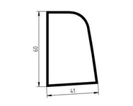 szyba ładowarka teleskopowa Manitou - boczna lewa 551252