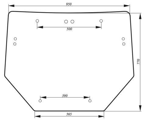 szyba do ciągnika Deutz-Fahr, Lamborghini, Same - tylna bezbarwna 0.009.8626.0/10 (1173)