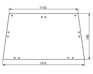 szyba do ciągnika Deutz-Fahr - przednia 520806 (2360)
