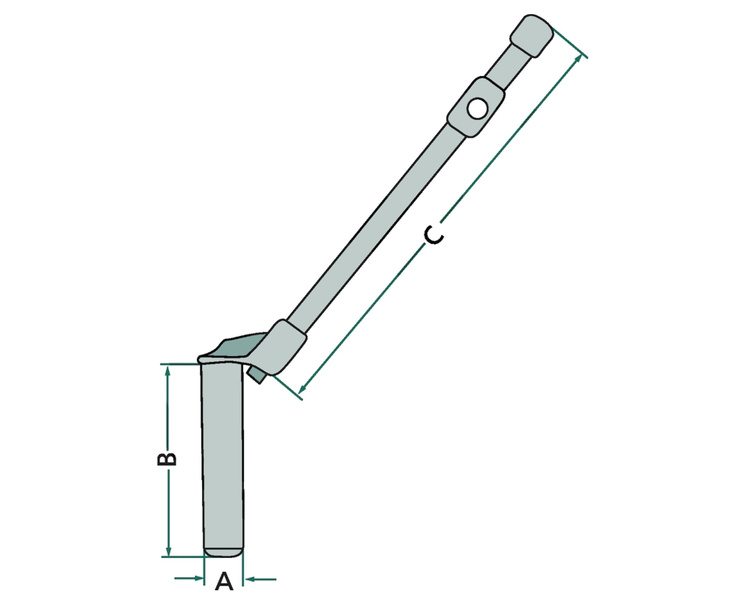 Sworzeń zaczepu z prostym uchwytem 150/250mm fi 31