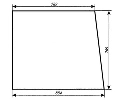 szyba do ciągnika C-355 kabina czeska - boczna (lewa, prawa) (144)