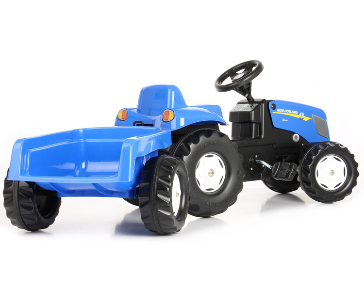 Traktor na pedały New Holland z przyczepą i ładowaczem Rolly Toys 023929