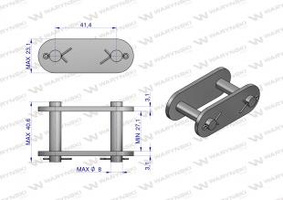 Spinka łańcucha CA557 Waryński