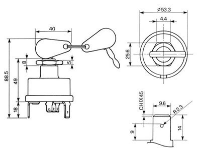 stacyjka z rozruchem Case David Brown Landini MF Massey Ferguson 3107556R92 1865976M91