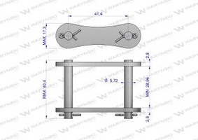 Zamek łańcucha S45 Waryński