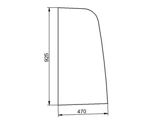 szyba ładowarka teleskopowa JCB - boczna lewa 827/30502 (1699)